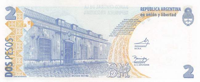 2 Pesos Argentinien 2002 p.352-7 K